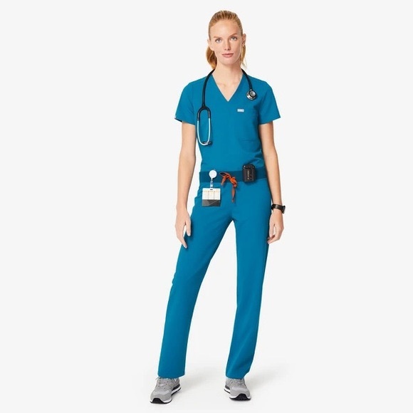 FIGS Alps Blue Catarina Scrub Top XXS - Picture 3 of 3